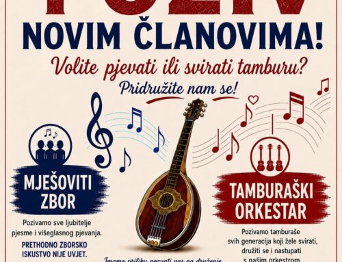 Tamburaški orkestar i mješoviti zbor HKPD “Jelačić” primaju nove članove